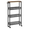 vasagle-carucior-de-bucatarie-carucior-cu-4-rafturi-maro-rustic-si-negru-45x13x77cm