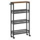 vasagle-carucior-de-bucatarie-carucior-cu-4-rafturi-maro-rustic-si-negru-45x13x77cm