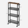 vasagle-carucior-de-bucatarie-carucior-cu-4-rafturi-maro-rustic-si-negru-45x13x77cm