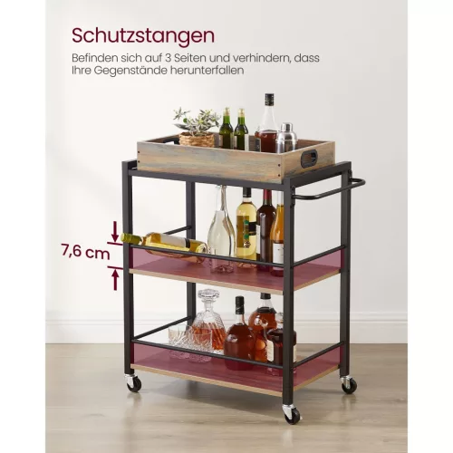 vasagle-carucior-de-bucatarie-raft-de-depozitare-turcoaz-maro-si-negru-72x40x86cm