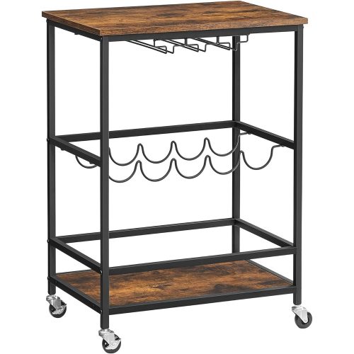 vasagle-carucior-de-bucatarie-raft-de-depozitare-rulant-maro-rustic-60x40x82cm