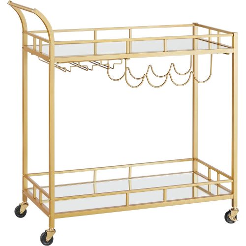 vasagle-carucior-de-servire-de-culoare-aurie-cu-doua-rafturi-cu-oglinda-38-x-86-x-90-cm