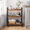 vasagle-carucior-de-bucatarie-raft-de-depozitare-rulant-maro-rustic-66x26x85cm