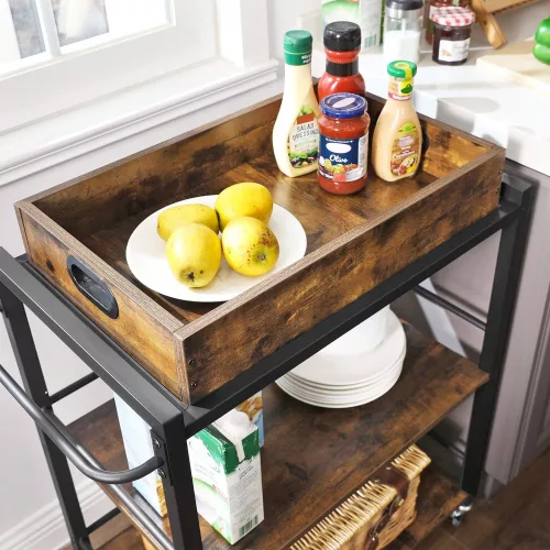 vasagle-carucior-de-bucatarie-raft-de-depozitare-rulant-maro-rustic-72x40x86cm