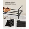 Suport pentru pantofi, depozitare metalică cu 3 niveluri, pentru până la 18 perechi de pantofi, negru 116x30x55cm