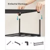 Suport pentru pantofi, depozitare metalică cu 3 niveluri, pentru până la 18 perechi de pantofi, negru 116x30x55cm