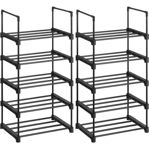 songmics-set-de-2-rafturi-pentru-pantofi-2x5-niveluri-stivuibile