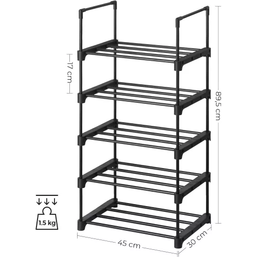 songmics-set-de-2-rafturi-pentru-pantofi-2x5-niveluri-stivuibile
