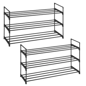   Suport pentru pantofi, 2 bucăți, 3 niveluri, pentru până la 15 perechi de pantofi, stivuibil, 30x92x54cm