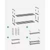 Suport pentru pantofi cu depozitare metalică pe 2 niveluri, pentru până la 10 perechi de pantofi, negru 30x92x34cm