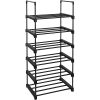 songmics-set-rafturi-pentru-pantofi-6-niveluri-45x30x106cm-negru