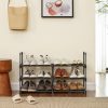 songmics-set-rafturi-pentru-pantofi-6-niveluri-45x30x106cm-negru