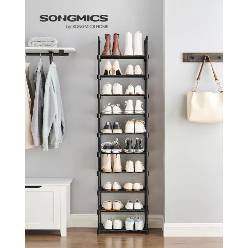 songmics-raft-depozitare-pantofi-cu-cadru-metalic-cu-10-niveluri-negru-45x30x174cm
