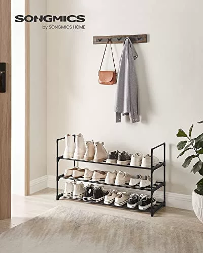 songmics-raft-depozitare-pantofi-cu-cadru-metalic-pe-3-niveluri-negru-92x30x55cm
