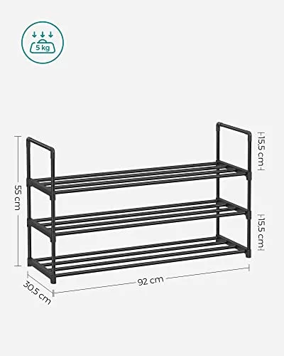 songmics-raft-depozitare-pantofi-cu-cadru-metalic-pe-3-niveluri-negru-92x30x55cm