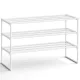 Suport pentru pantofi, depozitare metalică cu 3 niveluri, pentru până la 20 de perechi de pantofi, alb 30x92x55cm