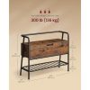 vasagle-bancheta-de-depozitare-a-pantofi-cu-cadru-din-otel-1-sertar-maro-rustic-80x30x63cm