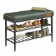 vasagle-bancheta-pentru-pantofi-echo-2-niveluri-husa-din-piele-ecologica-verde-padure-30-x