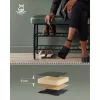vasagle-bancheta-pentru-pantofi-echo-2-niveluri-husa-din-piele-ecologica-verde-padure-30-x