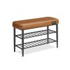 vasagle-bancheta-pentru-pantofi-echo-2-niveluri-husa-din-piele-artificiala-maro-30-x-80-x