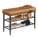 vasagle-bancheta-pentru-pantofi-echo-2-niveluri-husa-din-piele-artificiala-maro-30-x-80-x