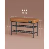 vasagle-bancheta-pentru-pantofi-echo-2-niveluri-husa-din-piele-artificiala-maro-30-x-80-x
