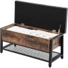 vasagle-bancheta-depozitare-pantofi-cu-sezut-captusit-maro-rustic-100x40x47cm