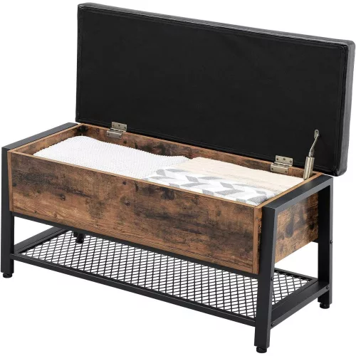 vasagle-bancheta-depozitare-pantofi-cu-sezut-captusit-maro-rustic-100x40x47cm