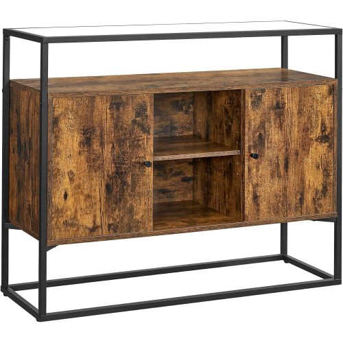 vasagle-comoda-cu-blat-din-sticla-securizata-rafturi-deschise-si-doua-usi-maro-rustic