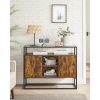 vasagle-comoda-cu-blat-din-sticla-securizata-rafturi-deschise-si-doua-usi-maro-rustic