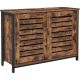 vasagle-comoda-cu-doua-usi-glisante-maro-rustic-100x35x70cm