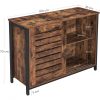 vasagle-comoda-cu-doua-usi-glisante-maro-rustic-100x35x70cm