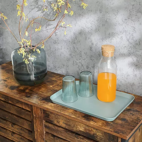 vasagle-comoda-cu-doua-usi-glisante-maro-rustic-100x35x70cm