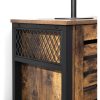 vasagle-comoda-cu-doua-usi-si-rafturi-deschise-maro-rustic-110x33x75cm