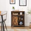 vasagle-comoda-cu-usa-glisanta-si-rafturi-deschise-maro-rustic-70x30x80cm