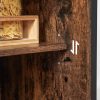 vasagle-comoda-cu-usi-glisante-si-rafturi-deschise-maro-rustic-100x35x80cm