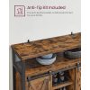 vasagle-comoda-cu-usi-glisante-si-rafturi-deschise-maro-rustic-100x33x80cm