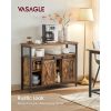 vasagle-comoda-cu-usi-glisante-si-rafturi-deschise-maro-rustic-100x33x80cm