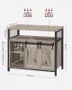 vasagle-comoda-cu-usi-glisante-si-rafturi-deschise-maro-cenusiu-100x33x80cm