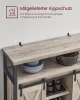vasagle-comoda-cu-usi-glisante-si-rafturi-deschise-maro-cenusiu-100x33x80cm