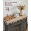 vasagle-comoda-cu-usi-glisante-si-rafturi-deschise-maro-nisip-100x33x80cm