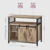 vasagle-comoda-cu-usi-glisante-si-rafturi-deschise-maro-nisip-100x33x80cm