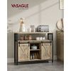 vasagle-comoda-cu-usi-glisante-si-rafturi-deschise-maro-turcoaz-100x33x80cm