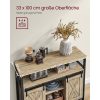 vasagle-comoda-cu-usi-glisante-si-rafturi-deschise-maro-turcoaz-100x33x80cm