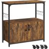 vasagle-comoda-cu-doua-usi-si-rafturi-deschise-maro-rustic-80x35x80cm