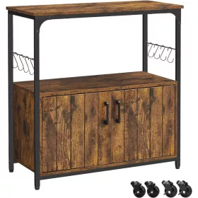 vasagle-comoda-cu-doua-usi-si-rafturi-deschise-maro-rustic-80x35x80cm