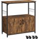 vasagle-comoda-cu-doua-usi-si-rafturi-deschise-maro-rustic-80x35x80cm