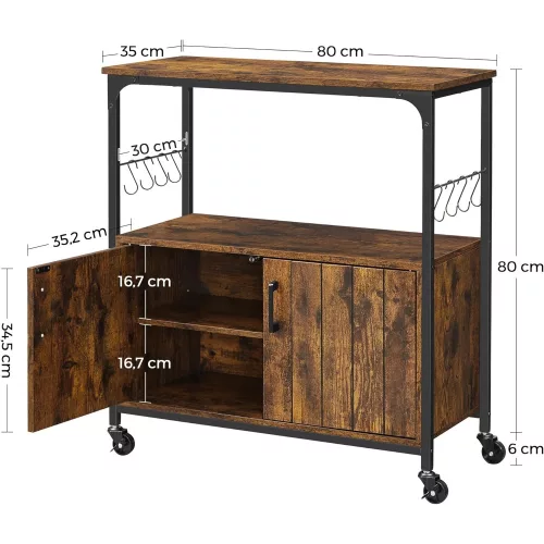 vasagle-comoda-cu-doua-usi-si-rafturi-deschise-maro-rustic-80x35x80cm