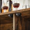 vasagle-comoda-cu-doua-usi-si-rafturi-deschise-maro-rustic-80x35x80cm