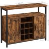 vasagle-comoda-cu-doua-usi-si-rafturi-deschise-maro-rustic-100x35x81cm